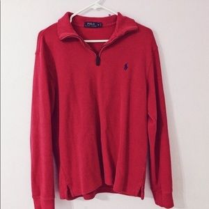 red quarter-zip jacket - ralph lauren